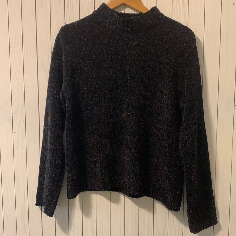 REAL Comfort Retro Black Color Speckled Sweater Women’s Small